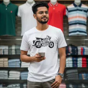 Export Quality 100% Cotton Crew Neck Printed T-shirt